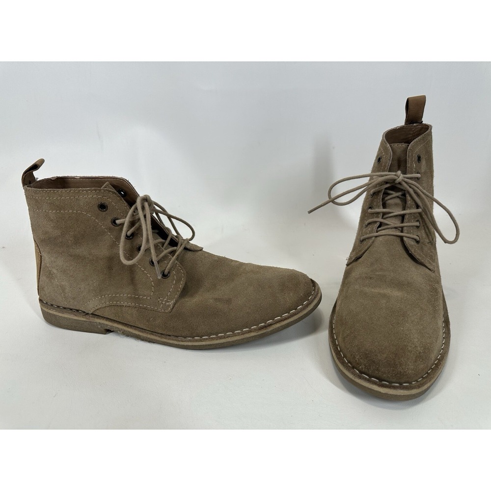 Asos Ankle Boots Size 9.5 Chukka Brown Suede Gum Sole